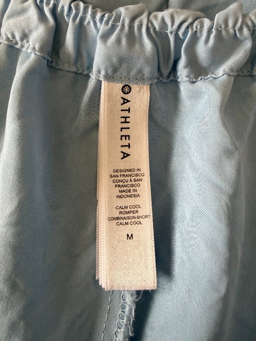 Women's M Athleta Calm Cool Romper in Quarry Blue - Picture 8 of 11